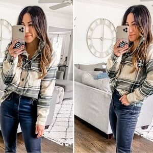 Sanctuary Cropped Plaid Shacket